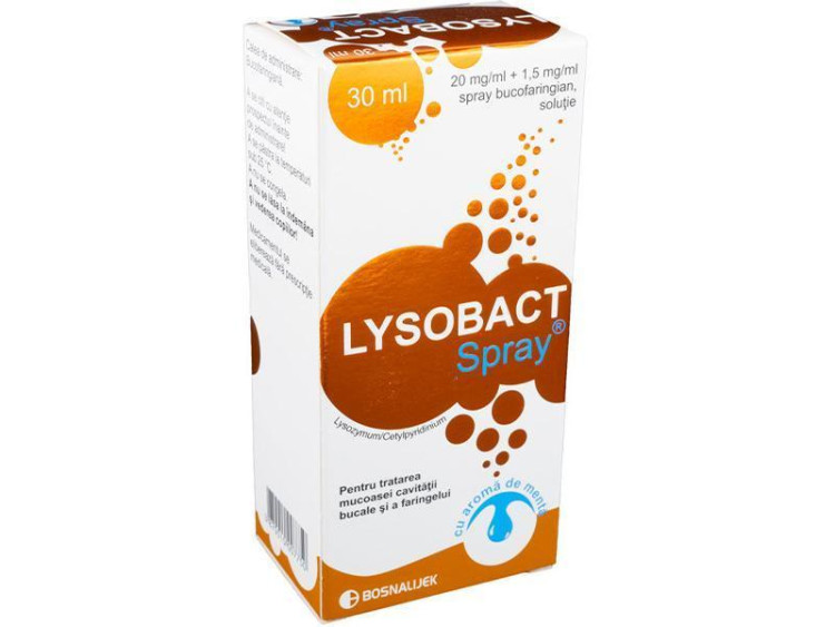 Lysobact DUO Spray bucof. Menta 30ml - poza produsului