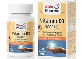 Vitamina D3 5000 UI caps.