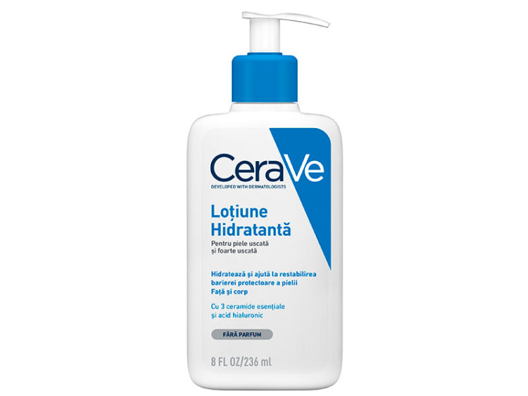 CeraVe Lotiune hidratanta pentru fata si corp piele uscata si foarte uscata 236ml - poza produsului