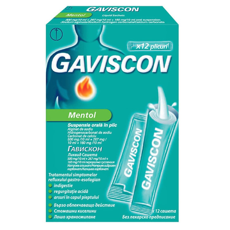 Gaviscon Mentol susp.orala 10ml - poza produsului