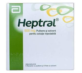 Heptral 500mg liof.+solv/.sol.inj. 5ml