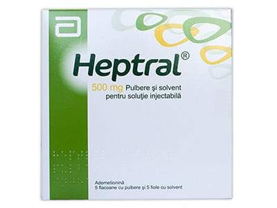 Heptral 500mg liof.+solv/.sol.inj. 5ml - poza produsului