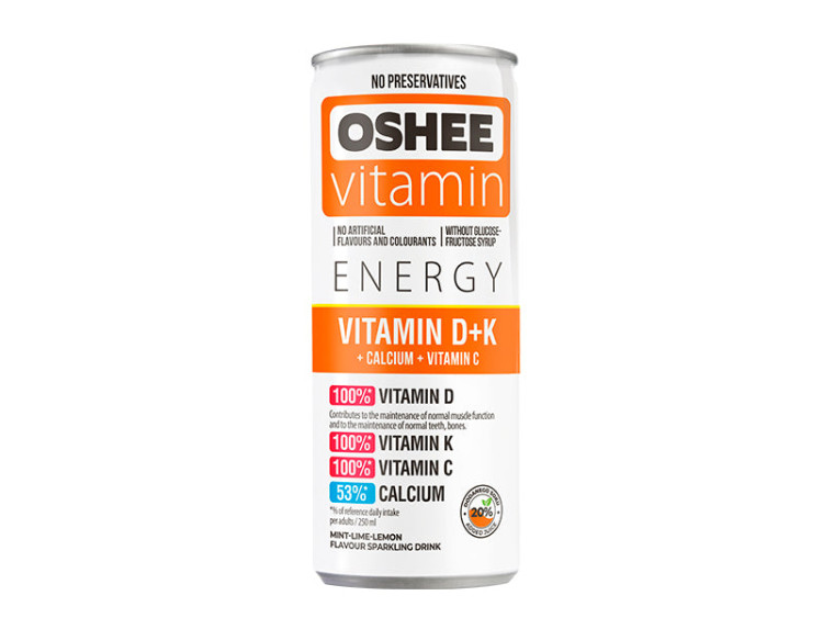 Oshee Vitamin Energy Vitamine D+K menta/lime/lamaie 250ml - poza produsului