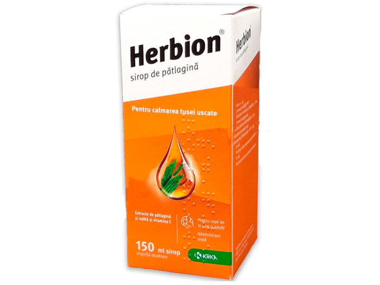 Herbion sirop de patlagina 150ml - poza produsului