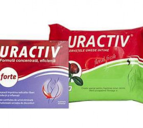 Uractiv Forte caps.+Servetele intime