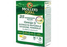 Moller's Omega-3 Total Vitamine, Minerale cu 800UI Vit.D