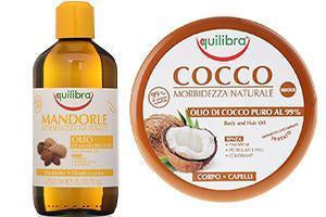 Equilibra Ulei de Cocos pu corp si par + Ulei de migdale nutritiv/restructurant 250ml - poza produsului