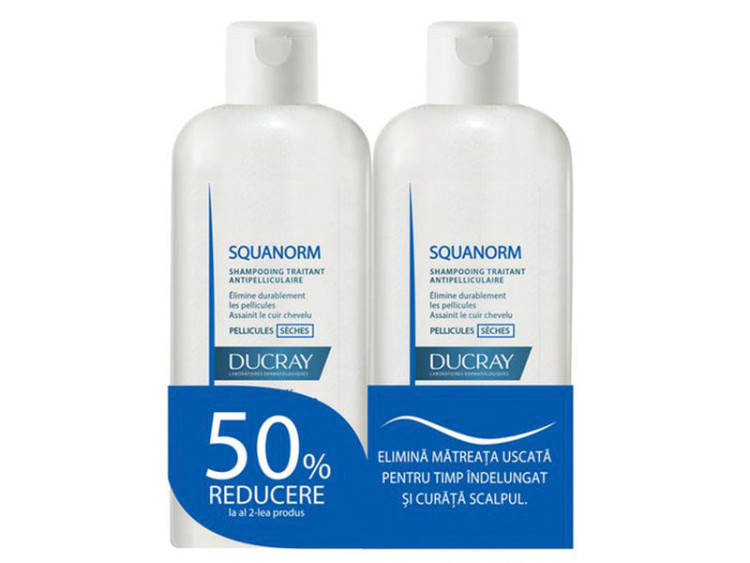 Ducray Sampon Squanorm matreata grasa 200ml 1+1 (-50%) - poza produsului