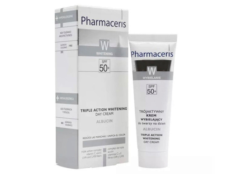 Pharmaceris W Albucin Crema de zi cu tripla actiune p/u albire SPF 50+ 30ml - poza produsului