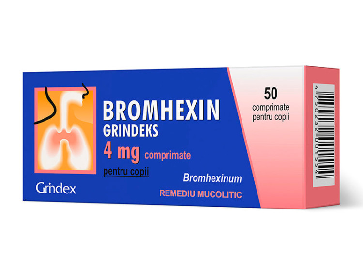 Bromhexin 4mg comp. - poza produsului