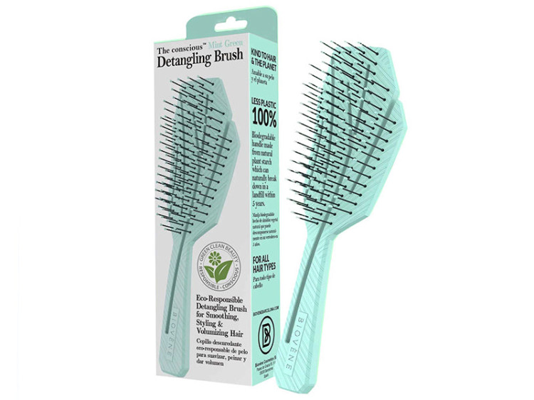 The conscious Perie de par biodegradabila Mint Green - poza produsului