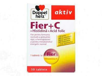 Doppelherz Fe+Vit.C 10mg+200mg comp. - poza produsului