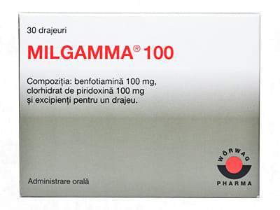 Milgamma 100mg+100mg draj. - poza produsului