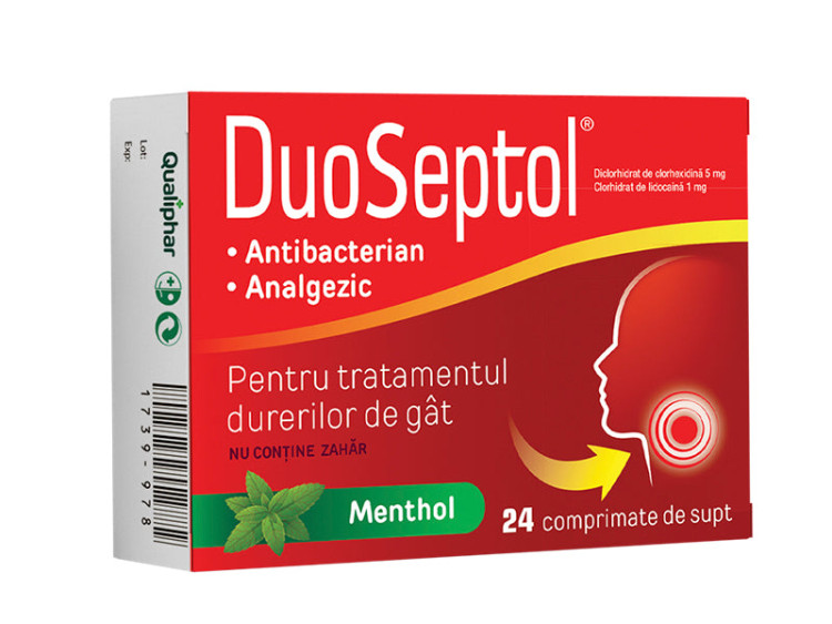 DuoSeptol Menthol 5mg/1mg comp. pt gat - poza produsului