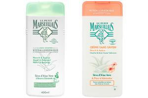 Le Petit Marseillais Set Gel-Crema de dus Aloe Floare de Migdale 400ml+ Gel-Crema de dus Aloe Floare de Caise 400ml - poza produsului