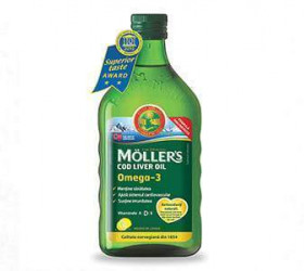 Moller's Cod Liver Oil Omega-3 sirop Lamie 250ml