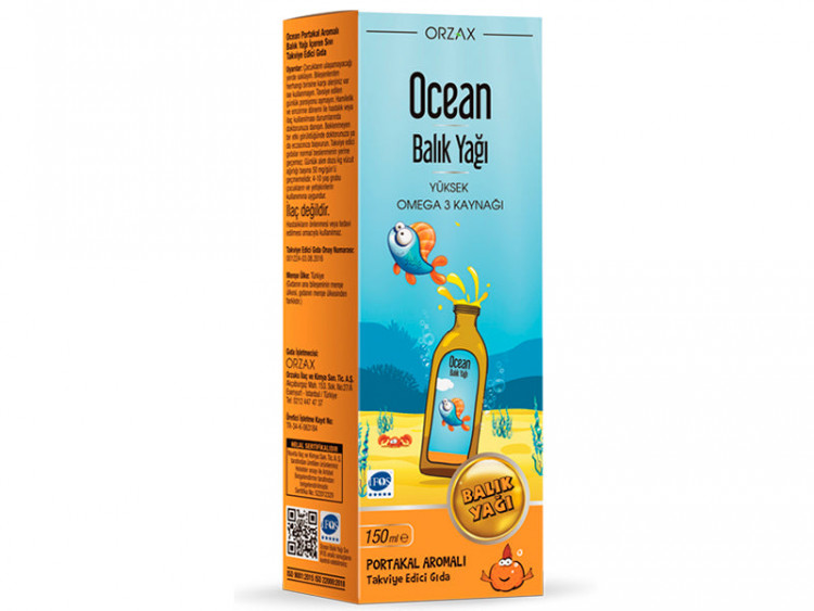 Ocean Omega 3 sirop Portocala 150ml - poza produsului