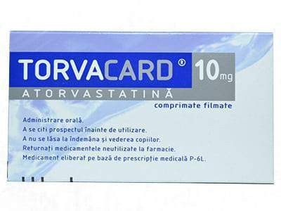 Torvacard 10mg comp.film. - poza produsului