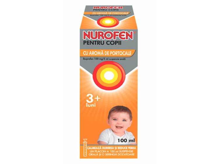 Nurofen p/u copii 100mg/5ml sirop 100ml - poza produsului
