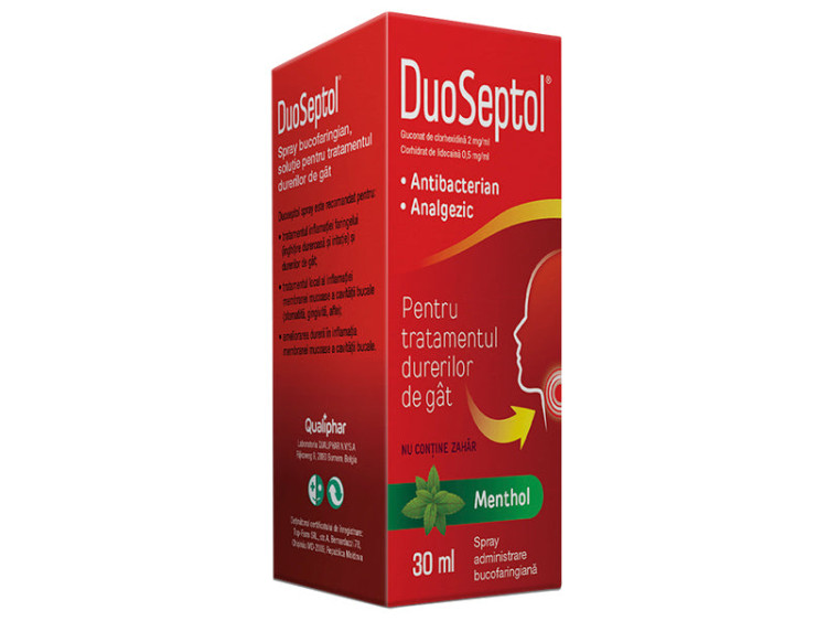 DuoSeptol Menthol 2mg/0.5mg spray p/u gat - poza produsului