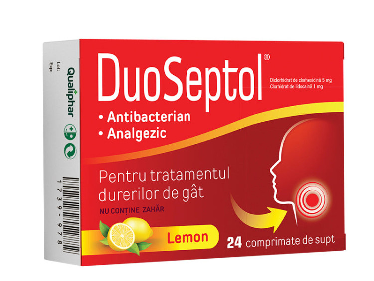 DuoSeptol lemon 5mg/1mg comp. pt gat - poza produsului