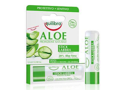 Equilibra Aloe Balsam pentru buze cicatrizant 5.5ml - poza produsului