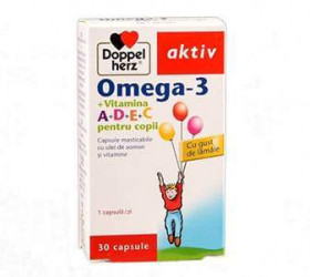 Doppelherz Kids Omega3+Vit.A+D+E+C 325mg caps.