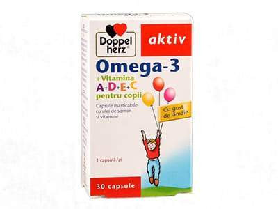 Doppelherz Kids Omega3+Vit.A+D+E+C 325mg caps. - poza produsului
