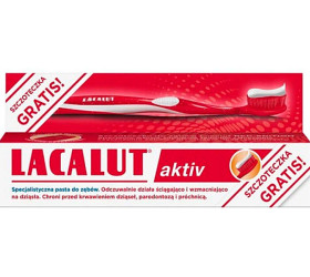Lacalut Pasta d. Activ 75ml +perie de dinti Active Red Edition