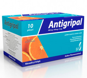 Antigripal Portocala 500mg/60mg/4mg pulb./sol.orala