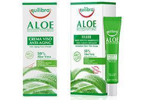 Equilibra Aloe Crema antirid pentru toate tipurile de piele 50ml + Aloe Ser pentru fata cu Effect Filler 20ml -60%