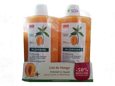 Klorane Sampon Extract de Mango 400ml duo pack - poza produsului