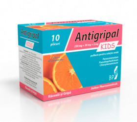 Antigripal Kids Portocala 250mg/30mg/2mg pulb./sol.orala