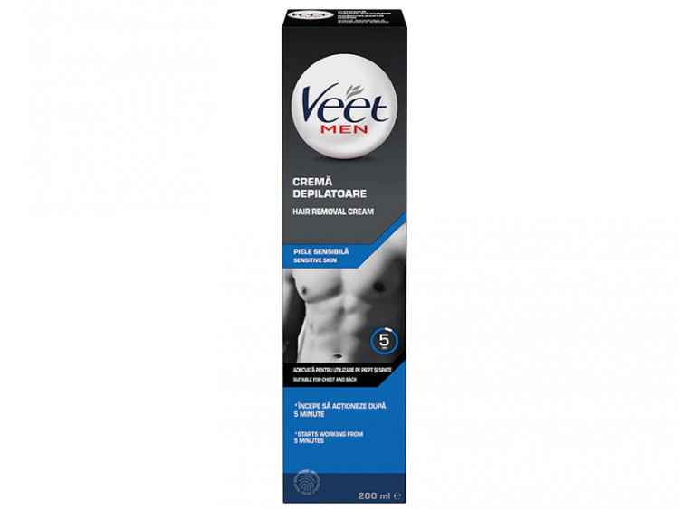 Veet crema depilatoare barbati piele sensibila 200 ml - poza produsului