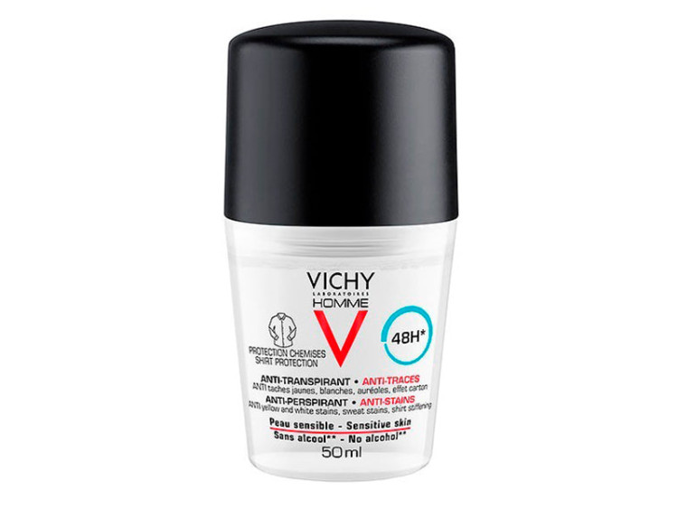 Vichy Deo Roll-on Homme efect anti-urme 48h, 50ml - poza produsului