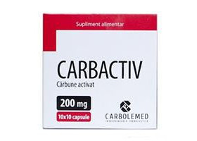 Carbune activat 200mg caps.(Carbactiv)