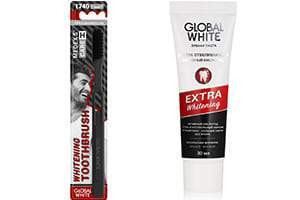 Global White periuta de dinti Hard+Pasta de dinti 30ml gratis - poza produsului