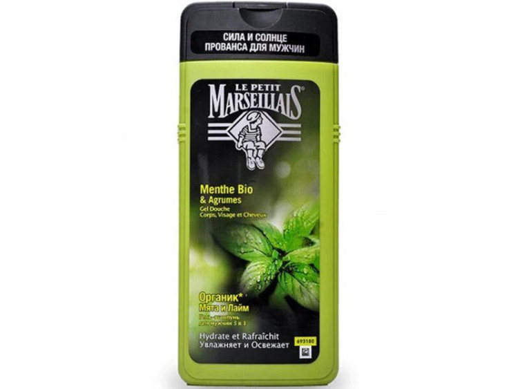 Le Petit Marseillais Sampon-gel p/u barbati Minta Lime 650 ml - poza produsului