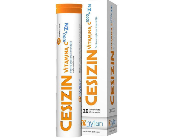 Vitamina C 1000mg +Zn 10mg Cesizin comp. eferv - poza produsului