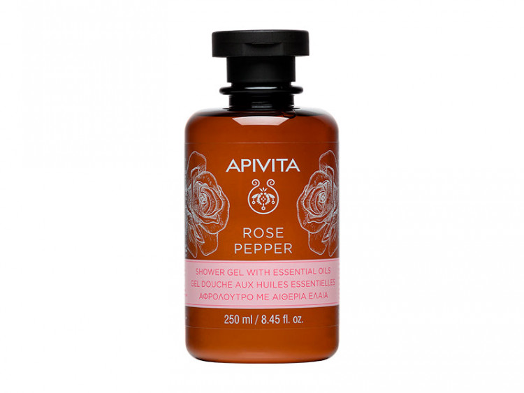 Apivita Gel de dus Rose Pepper cu uleiuri esentiale 250ml - poza produsului