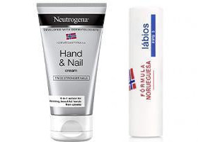 Neutrogena Set Crema p/u miini si unghii 75ml+Balsam ruj 4.8g New