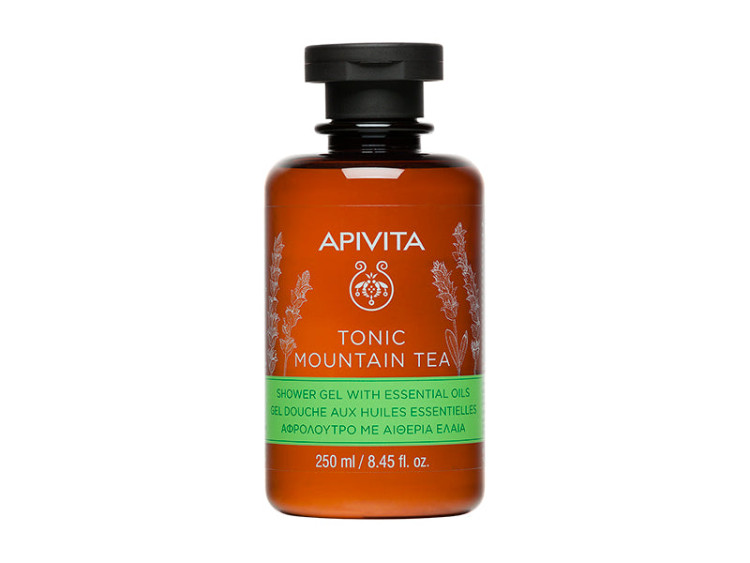 Apivita Gel de dus Mountain Tea cu uleiuri esentiale 250ml - poza produsului