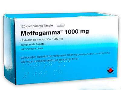 Metfogamma 1000mg comp. film. - poza produsului