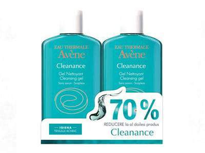 Avene Cleanance Gel curatare fara sapun 200ml duo pack - poza produsului