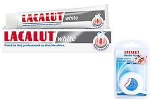 Lacalut Pasta d. White 75ml+Ata dentara - poza produsului