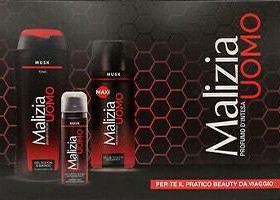 Malizia Set p/u barbati Uomo Musc (Gel de dus 250ml + Body Spray 175ml + Spuma de ras 50ml)