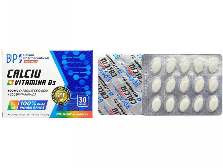Calciu+Vit.D3 caps.moi 800mg+200UI - poza produsului