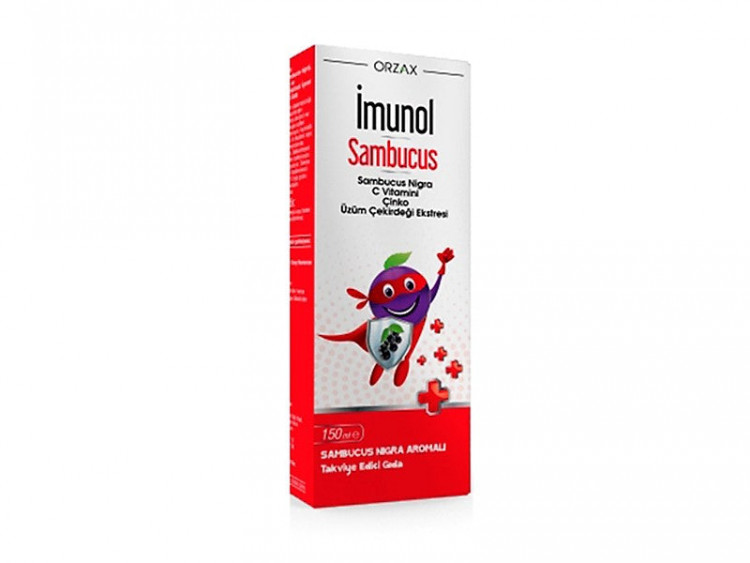 Imunol sambucus (sambucus nigra vitC extract din seminte de struguri_Zn) sirop 150ml - poza produsului