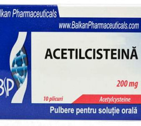 Acetilcisteina 200mg pulb./sol.orala 3g(Bronhoclean)