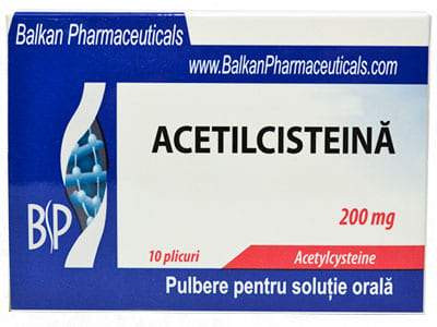 Acetilcisteina 200mg pulb./sol.orala 3g(Bronhoclean) - poza produsului